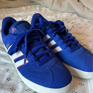 Adidas-VL Court 3.0 Sneakers Bright Blue size 9.5 Men’s 11 Women’s-EUC